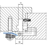 Haustrband BAKA 2D/20 RZ 57 m. Stiftsich. Zapfen 9,9 x 57 mm, verzinkt silber