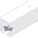 Laufschiene HAWA-Junior 160, 3000 mm, Aluminium farblos eloxiert