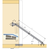 HETTICH Klappenhalter KH, Lnge 250 mm, Stahl vernickelt