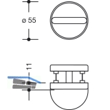 HEWI Schlsselrosette flach 306.23 - felsgrau