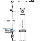 Hhenversteller 306, Bohr 14, Tragkraft 300KG, Ma A 70+B 80, Zinkdruckguss
