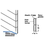 Standard Rollladenmatte, Breite 600 mm, Lnge 2400 mm, Euro Ahorn roh