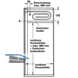 Standard Rollladenmatte, Breite 600 mm, Lnge 2400 mm, Euro Ahorn roh