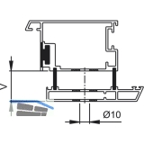 HOPPE Befestigungszubehr einseitig, BS - 1102, lang, Stahl verz.