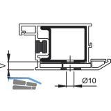 HOPPE Befestigungszubehr einseitig, BS - 1102, lang, Stahl verz.