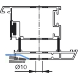 HOPPE Befestigungszubehr paarweise, BS - 503/B, TS 57 - 67mm, Stahl verz.