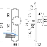 HOPPE SH-Wechselgt. MNCHEN - auf LS PZ88, TS75-80 Li, TS-80, oK., Mess. PVD