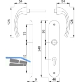 HOPPE Drckergt. TOKYO - auf LS PZ88, TS37 - 42, silber eloxiert