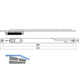 IMH-ABS Mitnehmerhaken GF UNI 20 V Gr.1, 235 x 20 mm,schwarz verzinkt,DIN rechts