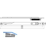 IMH-ABS Mitnehmerhaken GF UNI 20 V Gr.2, 315 x 20 mm,schwarz verzinkt,DIN rechts