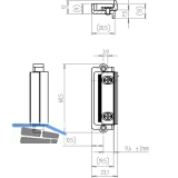 Schlieteil f. Bolzenverrieg. zu AS 2300 Falz 4 mm, Stulp 20 mm, verzinkt silber