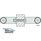 KWS Befestigungszubehr P10 - Glas, M 6, TS bis 12mm