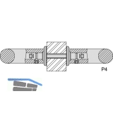 KWS Befestigungszubehr P4 - 20mm, M 6 x 45, Edst.