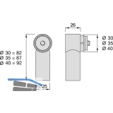 KWS Endsttze RS - gerade Rundrohr, fr Edst.rohr, 40mm, Edst.