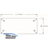 Kabeldurchgang eckig mit Staubschutzbrste, 200x70x25 mm, Aluminium eloxiert