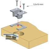 KIMANA Distanzplatte zu Klappenband, Hhe 3 mm