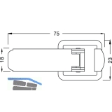 Kistenverschluss - Schlieblechform C Breite 23 mm, L 75 mm, verzinkt