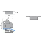 HETTICH MARKANT Klappenscharnier 7.1, zum Schrauben, Bandtopf 35, Stahl vern.