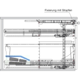 HETTICH SYSTEMA TOP 2000 Container-Set Sil Sys,Voll-/berauszug,ET 730,alu