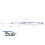 GEO II Kugelkfigfhrung Vollauszug, Schienenlnge 450mm