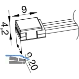 Verbindungssleitung zu LED-Band High Efficient mit 2 Clip 1000 mm