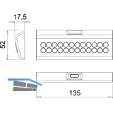 LED Leuchte York IR mit Sensor, 1,6 W, 12 VDC, Neutralweiß, Edelstahl Effekt LED Leuchte York IR mit Sensor, 1,6 W, 12 VDC, Neutralweiß, Edelstahl Effekt