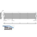 Lftungsgitter Lamellen Lnge 480 mm, Breite 84 mm, Aluminium natur eloxiert
