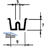 Ziehl - 25 Lauf-/Fhrungsschiene mit Rand, Kunststoff braun