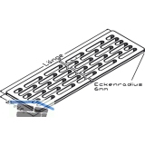 Lftungsgitter Holz - versetzte Lochung Lnge 1200 mm, Breite 100 mm, Buche roh