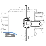 Ladenschnappverschluss Rustico ohne Schliezapfenplatten, schwarz (104035)