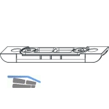 Schlieteil zu Kantenriegel MACO-Multi, Falzluft 4, oben, Zinkdruck. silber