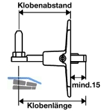 Verstellkloben o.Haltekonsole f. gekrpfte Bnder,Gr.L105, 105mm,schwarz(56842)