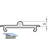 MACO Fiber-Therm Laufschiene unten flach, H=5 mm, L=2500 mm, Alu silber (454810)