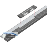 Balkontrschwelle Eifel TB-62, 6000 mm, silber eloxiert/grau