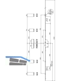 MFV-Schloss MACO Z-TS PT i.S, DM 65 mm,Stulp 2400 x 16 x 3 mm eckig,silberfrbig