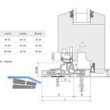 Dichtung Trschwelle fr Transit 58 - 76, 2500 mm, silber eloxiert