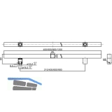 MARCHESI Stangengriff 4820 - 1200mm, LA. 900mm, 25 x 25mm, Edst. rostfrei