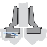 HETTICH INTERMAT Eckanschlag 9935-T22/40 Profiltren, KR5,95,Zinkdruckg. vern.