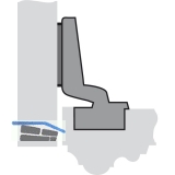 HETTICH INTERMAT Eckanschlag 9935-T22/40 Profiltren, KR5,95,Zinkdruckg. vern.