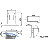 Schlieblech fr berschlagshhe 15,5 mm, Aluminium pulverbeschichtet RAL 9010