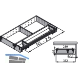 BLUM ORGA-LINE Besteckeinsatz/Facheinteilung Set ZSI.XXXKI3N, Nennlnge 450 mm