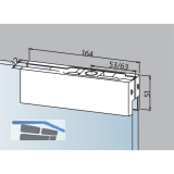 Oberer Eckbeschlag DORMA PT 20 m. Kunststoffbuchse, silber eloxiert (03.110)