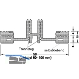 Pfostendichtung PD 60-100 variabel, Bundlnge 30 m, Kunststoff APTK schwarz