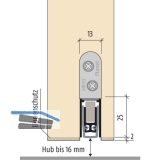 Trdichter Planet KT-FH, 1335 x 13 x 25 mm, einseitig, Aluminium natur