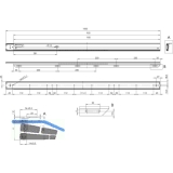 Ausziehtischfhrung FRONTSLIDE, ohne Bremse, Lnge 1000, Tragkraft 90kg