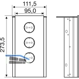 Power Eck G Edelstahl/Glas wei, 3x Schukosteckdose