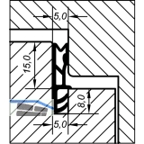 Flgelfalzdichtung EV 5250, Kunststoff anthrazit