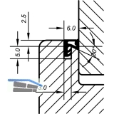 berschlagdichtung ACF 6020, Kunststoff wei
