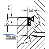 berschlagdichtung AC 5019, Kunststoff wei