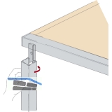 EKU REGAL - B 25 FS Vertikalprofil, Alu, eloxiert, seitlich Aufclipsen, L - 2500